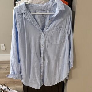 Aerie Light Blue Button-Up Shirt